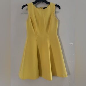 Lauren Ralph Lauren Yellow Pleated Mini Dress